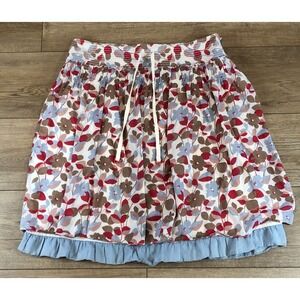 American Eagle Floral Cotton Peasant Boho Ruffle Tiered Skirt Cottagecore Small‎